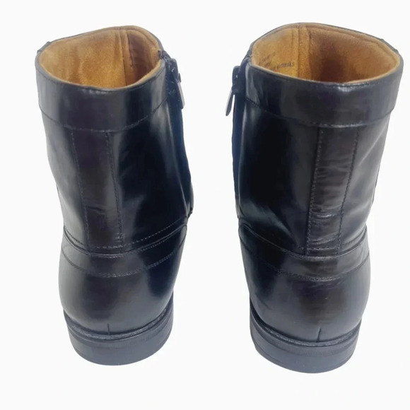 SOLD Florsheim Men's Black Leather Medfield Plain Toe Zip Boot - Picture 4 of 9